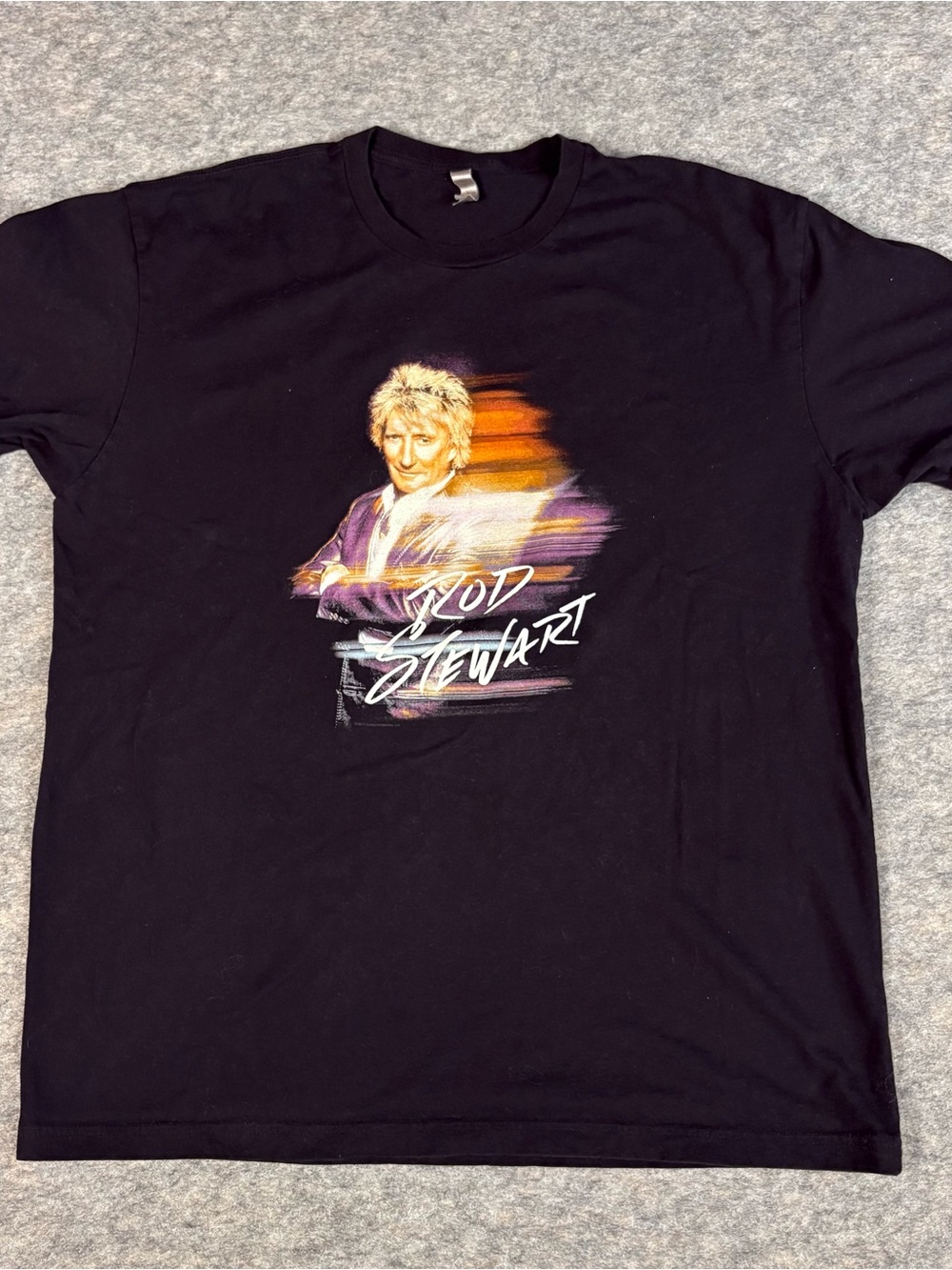 Rod Stewart 2018 World Tour Concert Tour Next Level Black T-Shirt XL
